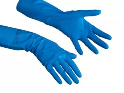 Перчатки Vileda Многоцелевые, резиновые, синие, XL,